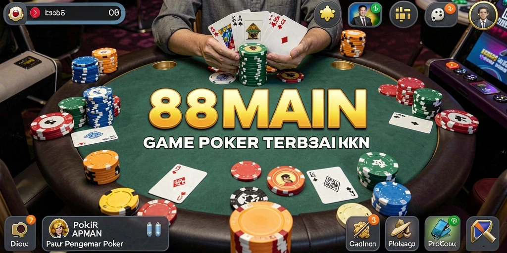 Gameplay Poker seru dan mendebarkan di 88MAIN.