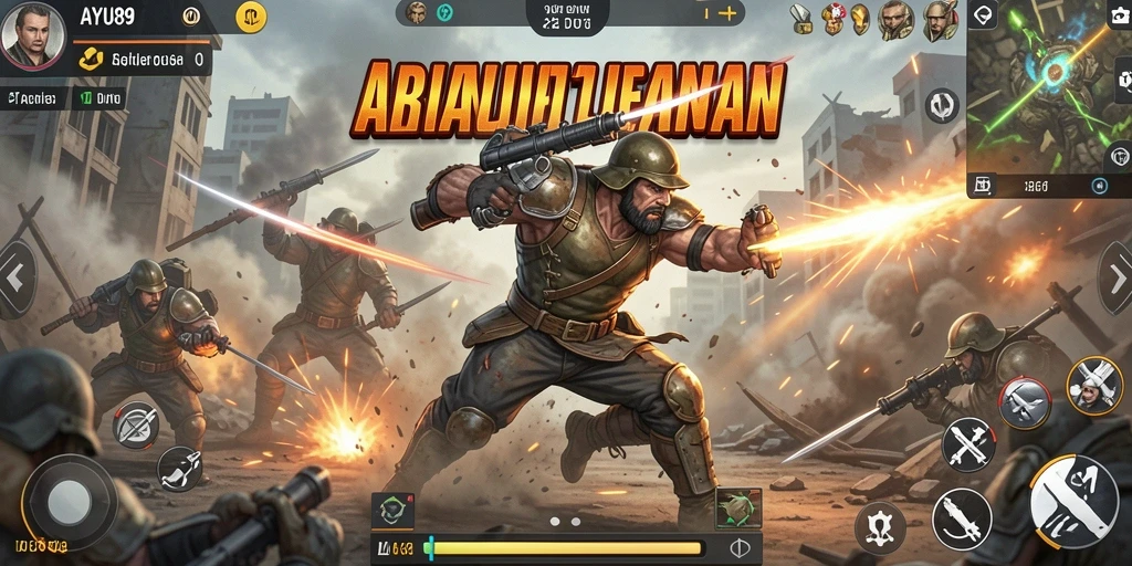 Screenshot utama AYU89 menunjukkan aksi seru dan gameplay mendebarkan.