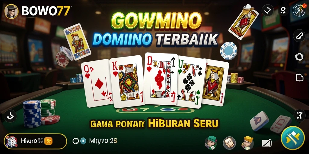 Tampilan menarik dari gameplay Domino di BOWO77.