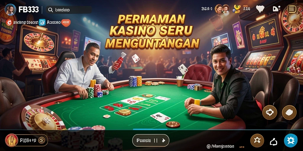 Screenshot gameplay FB333 menampilkan suasana Kasino yang hidup.