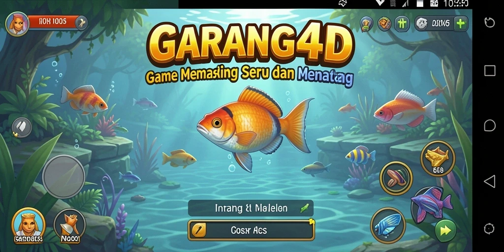 Screenshot gameplay GARANG4D menampilkan suasana memancing yang menyenangkan dan menantang.