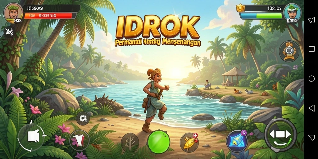 Tampilan gameplay menarik di IDROK dengan efek visual yang memukau.