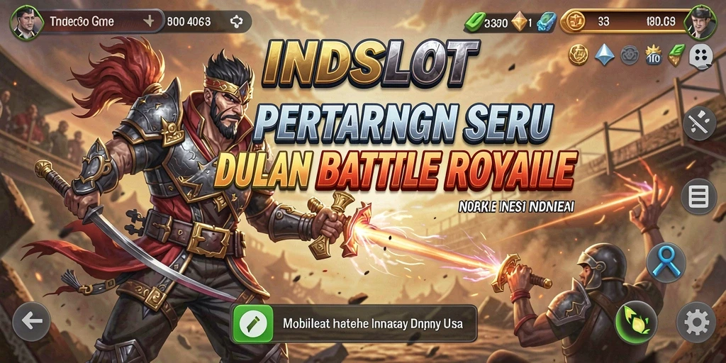 Tampilan seru pertarungan di arena Battle Royale INDSLOT.