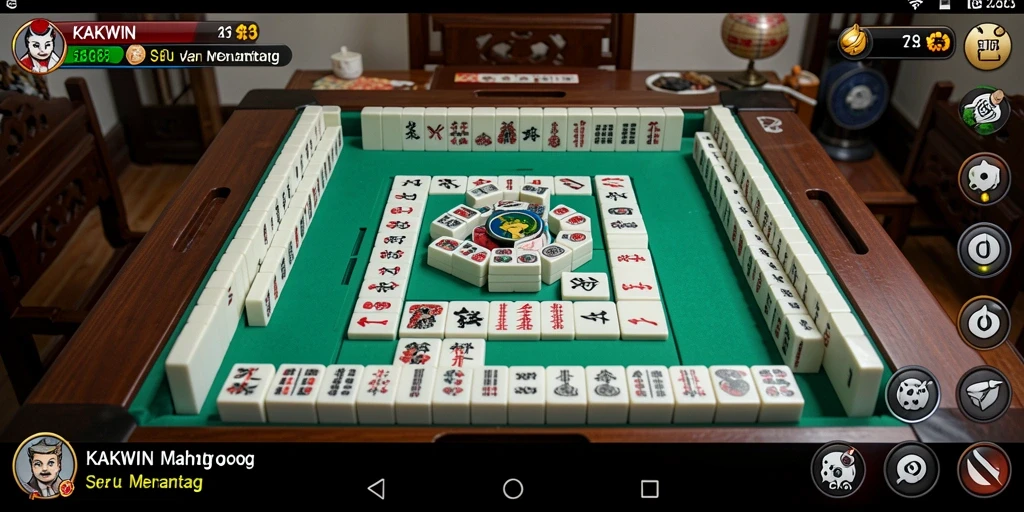 Screenshot KAKWIN menampilkan gameplay Mahjong yang seru dan interaktif.