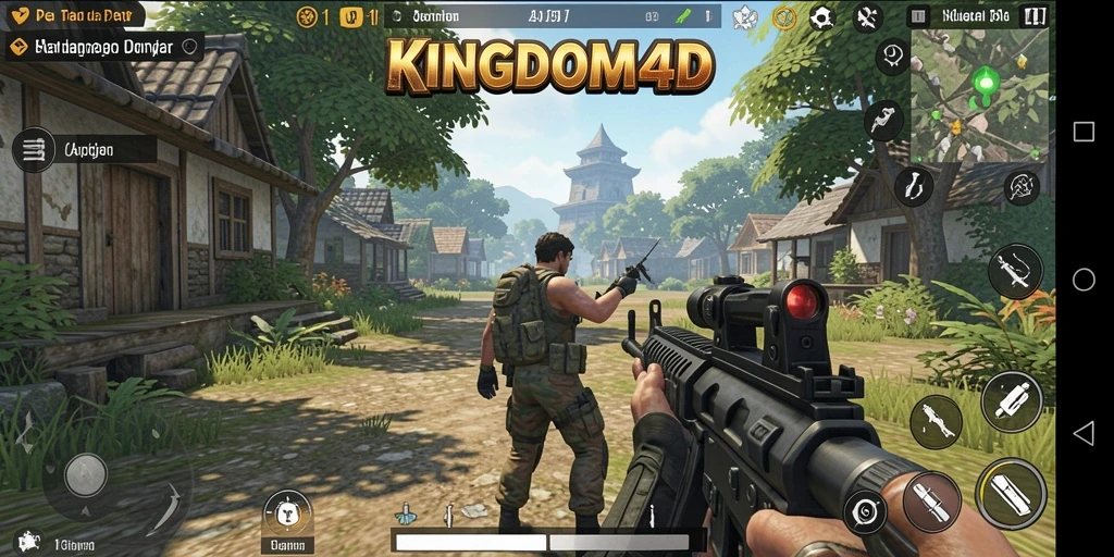 Gameplay mendebarkan dalam KINGDOM4D dengan aksi TPS yang intens.