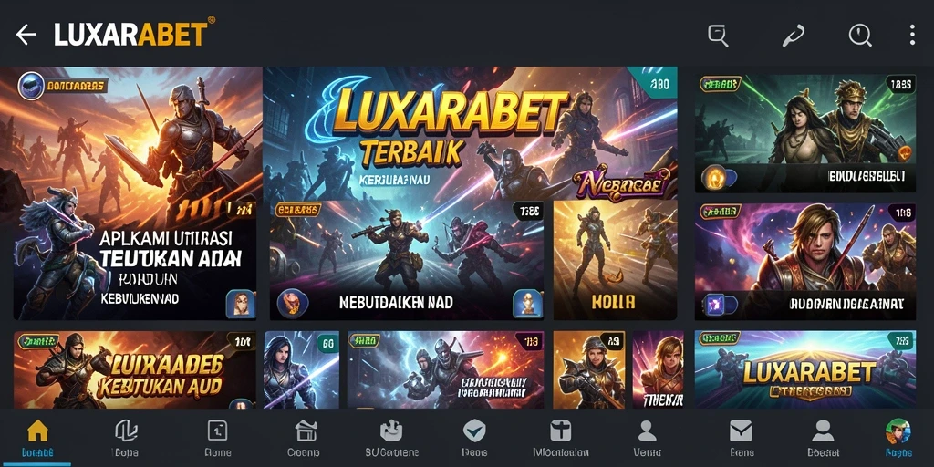 Tampilan antarmuka aplikasi LUXARABET yang user-friendly dan efisien.
