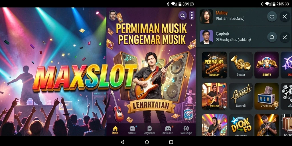 Gameplay seru dan interaktif dalam MAXSLOT yang menyajikan musik.