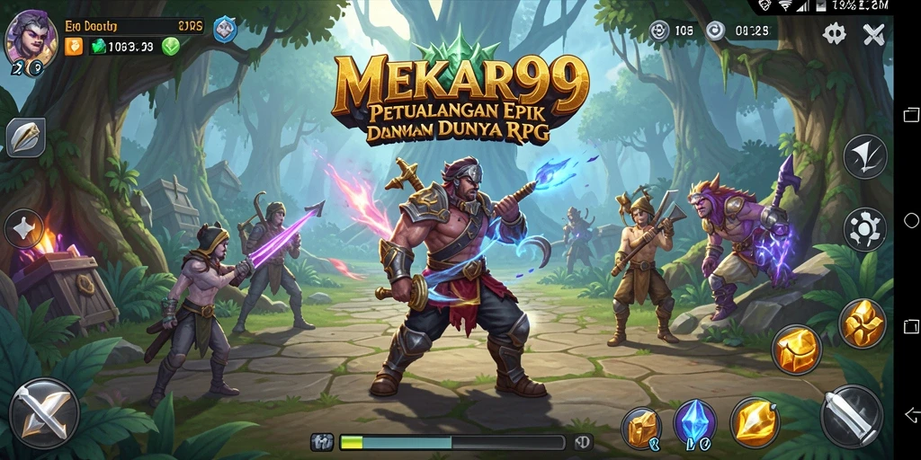 Screenshot gameplay MEKAR99 yang menunjukkan aksi RPG yang seru.