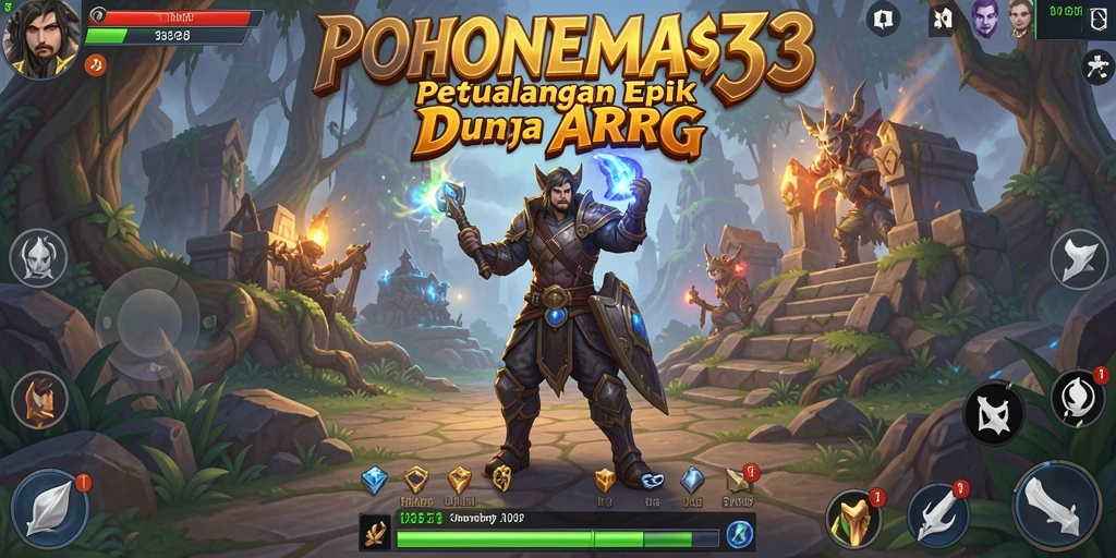 Tampilan gameplay epik POHONEMAS33 dengan karakter beraksi.
