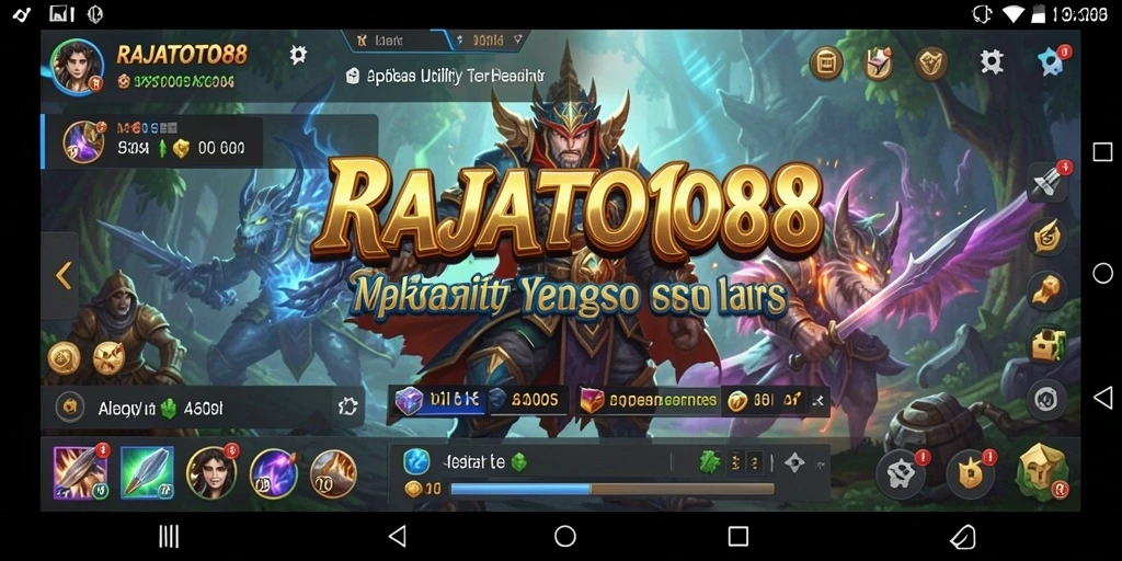 Tampilan antarmuka aplikasi RAJATOTO88 yang modern dan intuitif.