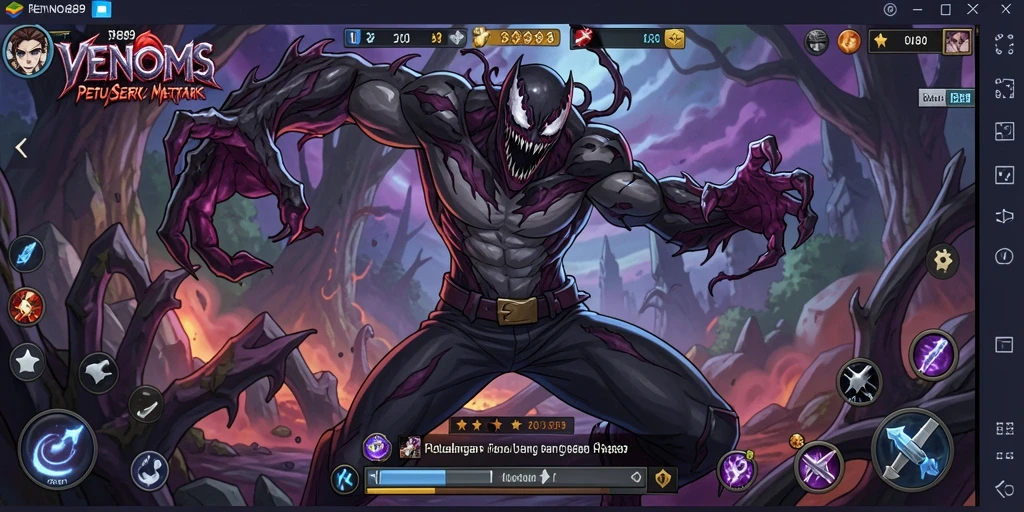 Tampilan gameplay menarik dalam VENOM889 dengan karakter Anime unik.