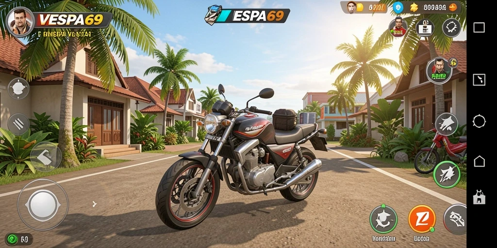 Tampilan gameplay seru dan mengasyikkan di VESPA69